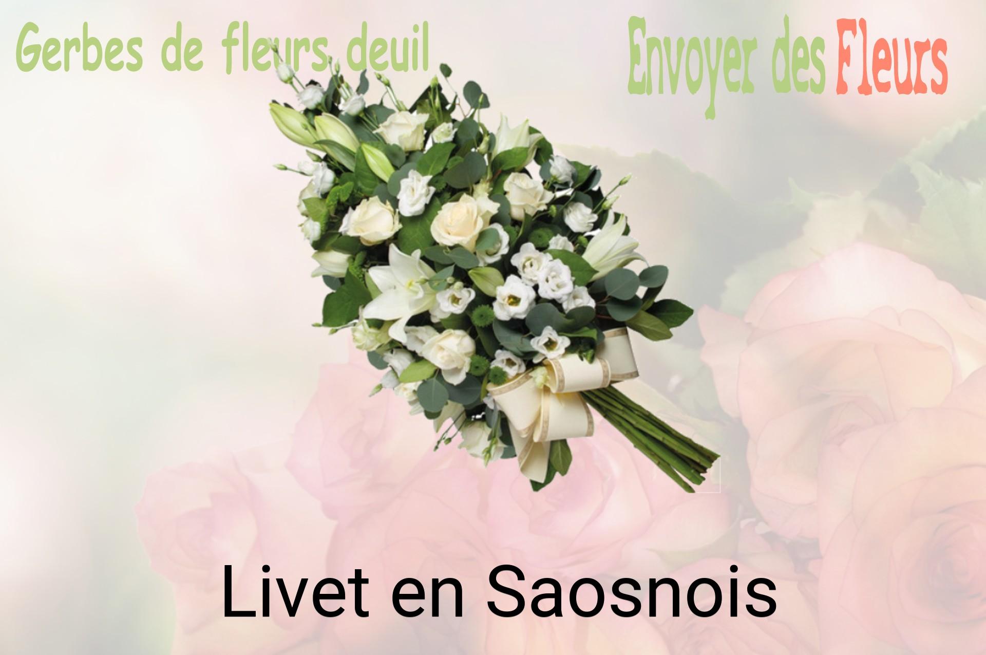 Gerbe de fleurs de deuil livrée à Livet-en-Saosnois